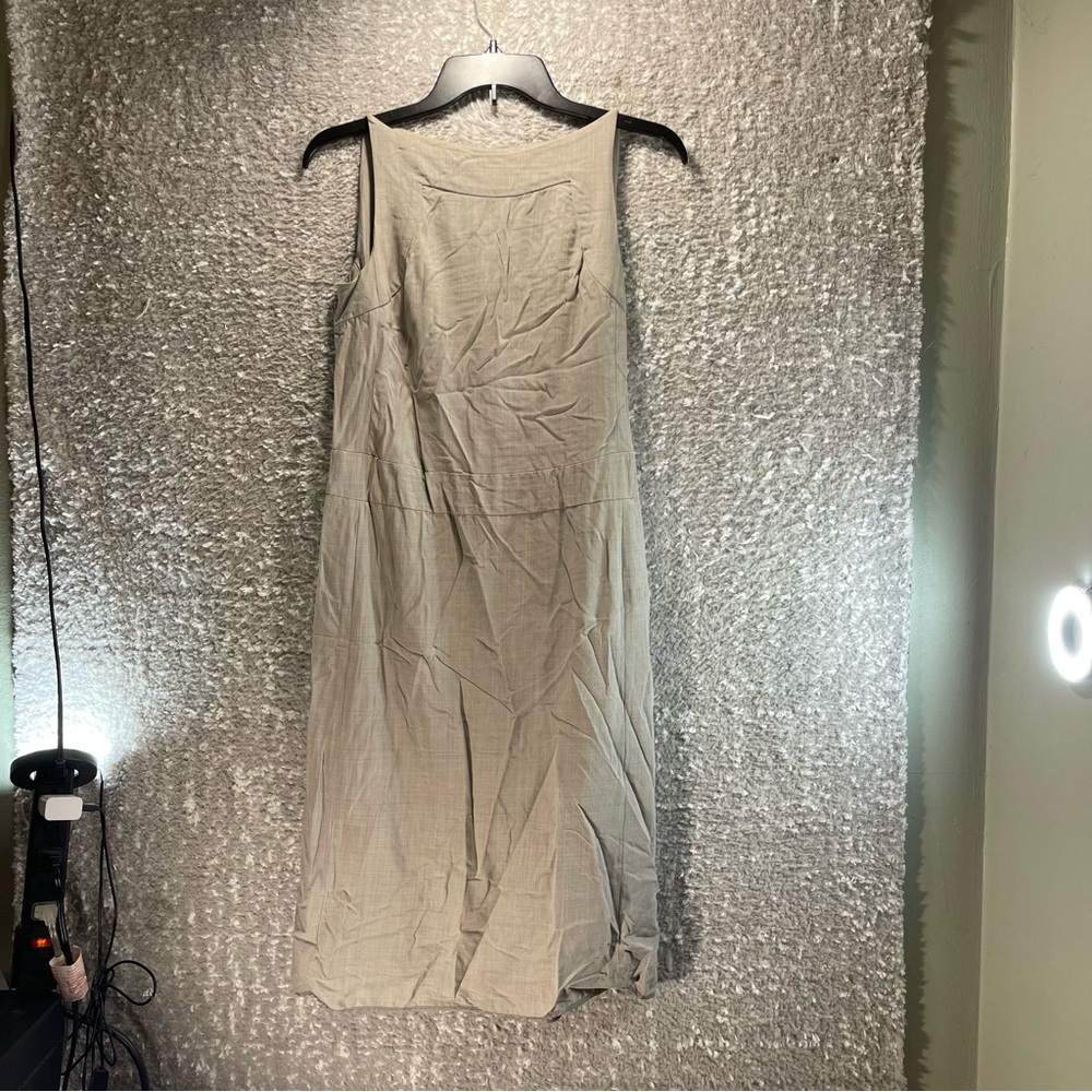 Narciso Rodriguez Wool Dress Women's Brown Sleeveless Sheath Italy Made Sz 8